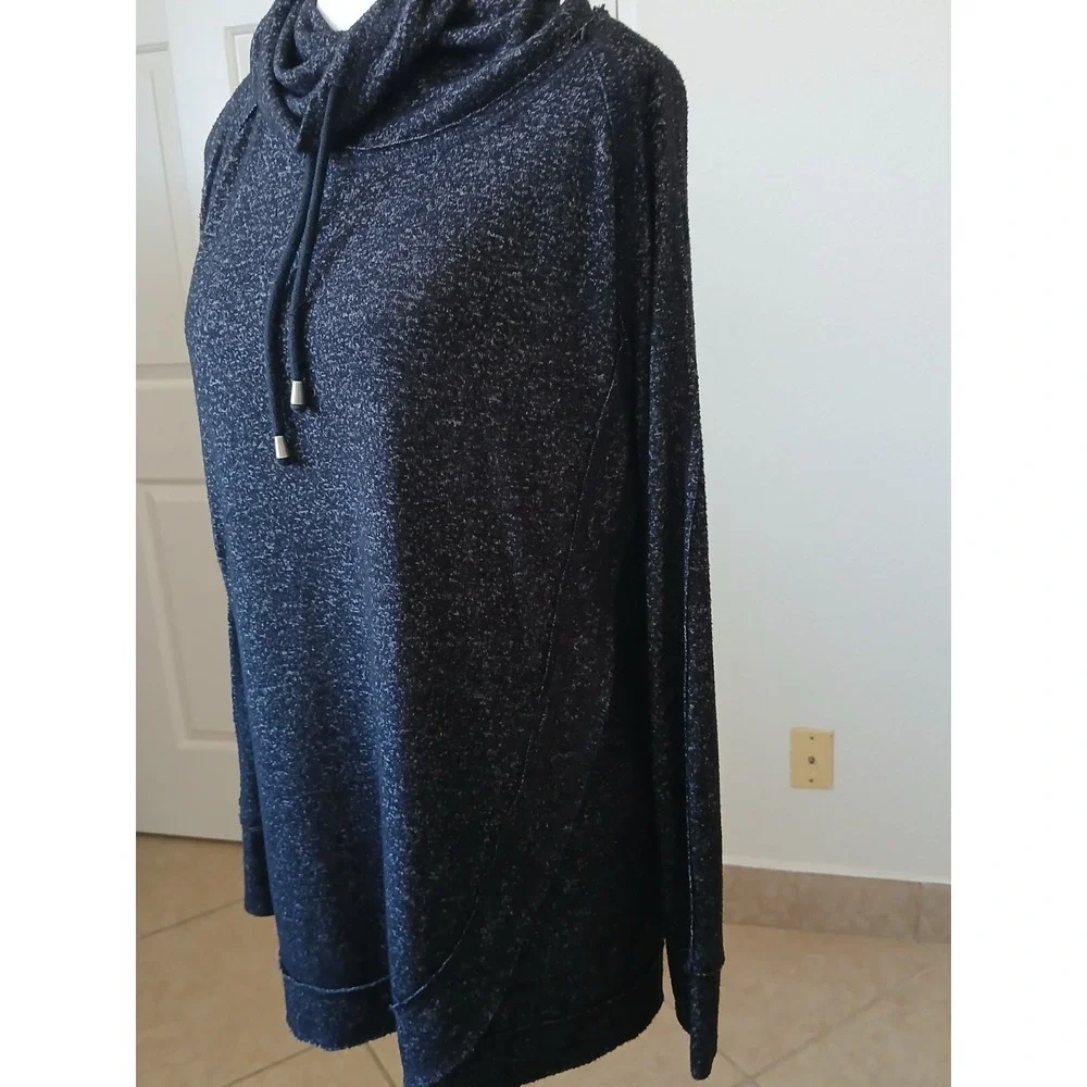 Chelsea & Theodore Women Sweater Pullover‎ Turtleneck Size Small Black Gray